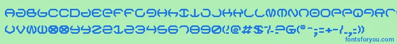 OmegaSentry Font – Blue Fonts on Green Background