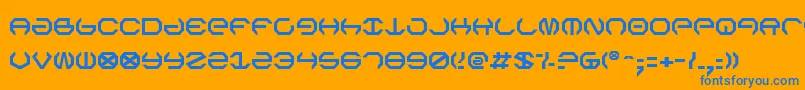 フォントOmegaSentry – オレンジの背景に青い文字