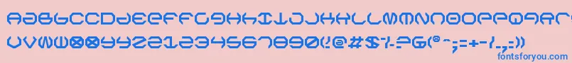 OmegaSentry Font – Blue Fonts on Pink Background