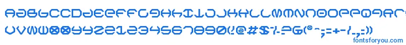 OmegaSentry-Schriftart – Blaue Schriften auf weißem Hintergrund