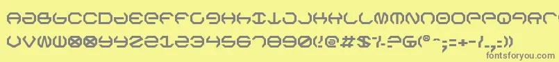 フォントOmegaSentry – 黄色の背景に灰色の文字