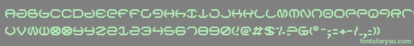 フォントOmegaSentry – 灰色の背景に緑のフォント