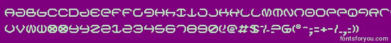 OmegaSentry-fontti – vihreät fontit violetilla taustalla