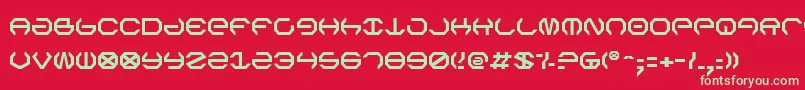 フォントOmegaSentry – 赤い背景に緑の文字