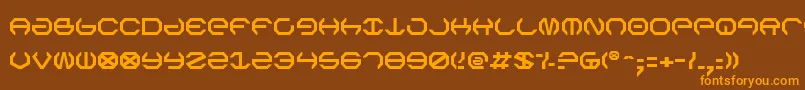 OmegaSentry Font – Orange Fonts on Brown Background