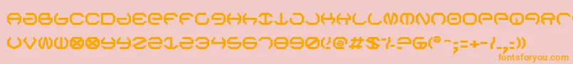 OmegaSentry Font – Orange Fonts on Pink Background