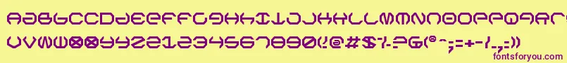 OmegaSentry-fontti – violetit fontit keltaisella taustalla