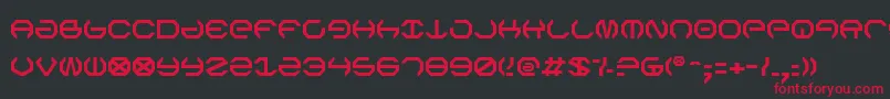 OmegaSentry Font – Red Fonts on Black Background
