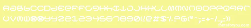 OmegaSentry-fontti – valkoiset fontit keltaisella taustalla