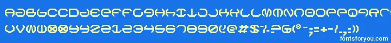 OmegaSentry Font – Yellow Fonts on Blue Background
