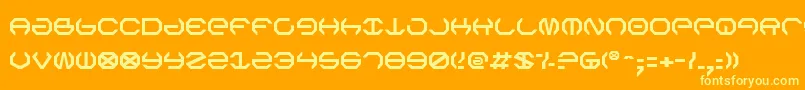 Czcionka OmegaSentry – żółte czcionki na pomarańczowym tle