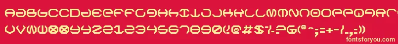 フォントOmegaSentry – 黄色の文字、赤い背景