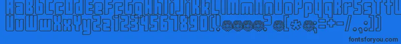 Push2 Font – Black Fonts on Blue Background