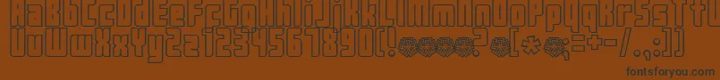Push2-Schriftart – Schwarze Schriften auf braunem Hintergrund