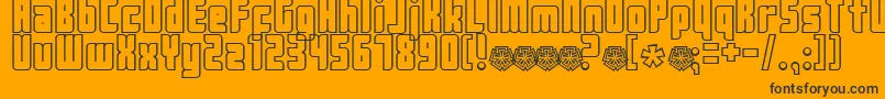 Push2 Font – Black Fonts on Orange Background