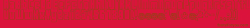 Push2 Font – Brown Fonts on Red Background