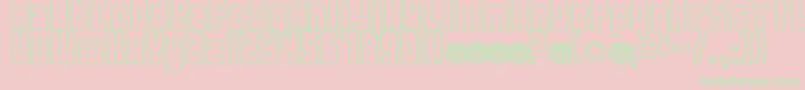 Push2 Font – Green Fonts on Pink Background