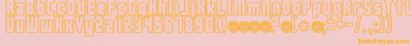 Push2 Font – Orange Fonts on Pink Background