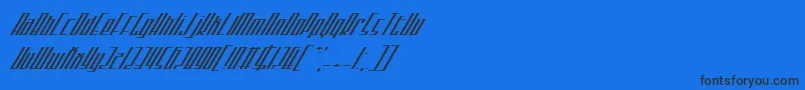 Шрифт Noseblood – чёрные шрифты на синем фоне