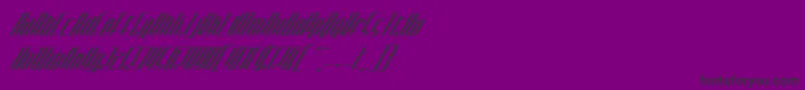 Fonte Noseblood – fontes pretas em um fundo violeta