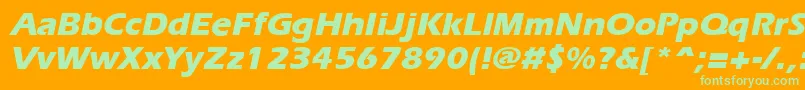 ErgoeextraboldItalic Font – Green Fonts on Orange Background