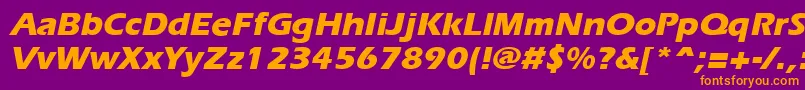 ErgoeextraboldItalic Font – Orange Fonts on Purple Background