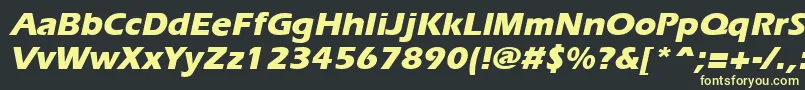 ErgoeextraboldItalic Font – Yellow Fonts on Black Background