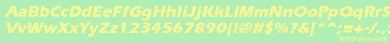 ErgoeextraboldItalic Font – Yellow Fonts on Green Background