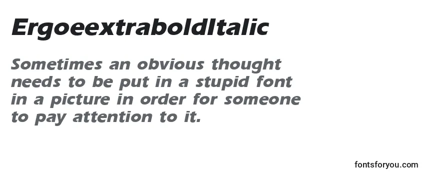 ErgoeextraboldItalic Font
