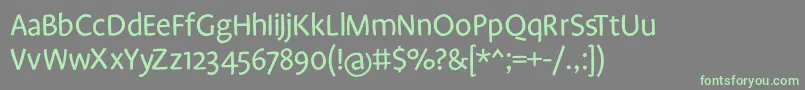 Freestylesans-fontti – vihreät fontit harmaalla taustalla