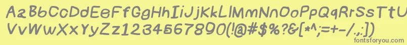 More about Numbbunnybkita Font Numbbunnybkita Font – Gray Fonts on Yellow Background
