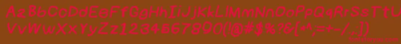 Шрифт Numbbunnybkita – красные шрифты на коричневом фоне