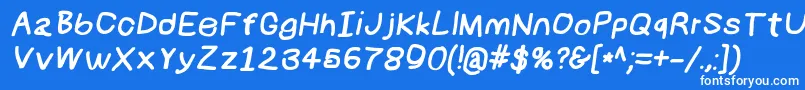 Numbbunnybkita Font – White Fonts on Blue Background