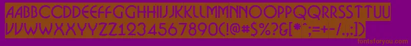 ABosanovasl Font – Brown Fonts on Purple Background