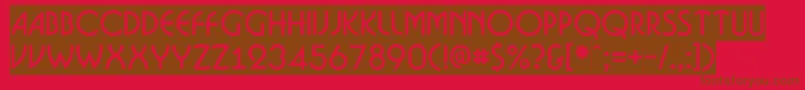 ABosanovasl Font – Brown Fonts on Red Background
