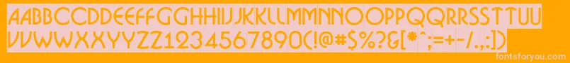 ABosanovasl Font – Pink Fonts on Orange Background