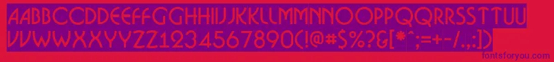 ABosanovasl Font – Purple Fonts on Red Background