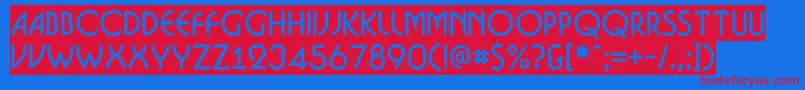 ABosanovasl Font – Red Fonts on Blue Background