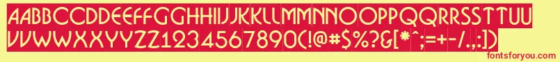 ABosanovasl Font – Red Fonts on Yellow Background
