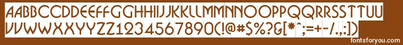 ABosanovasl Font – White Fonts on Brown Background