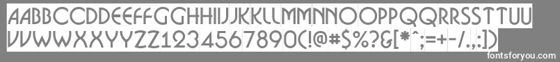 ABosanovasl Font – White Fonts on Gray Background