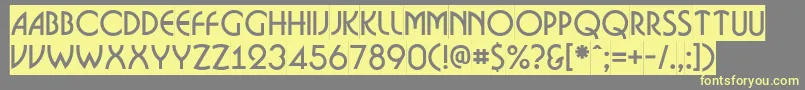 ABosanovasl Font – Yellow Fonts on Gray Background