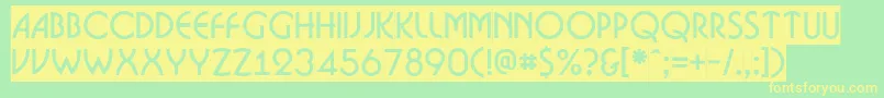 ABosanovasl Font – Yellow Fonts on Green Background
