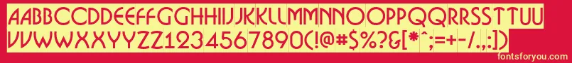 ABosanovasl Font – Yellow Fonts on Red Background