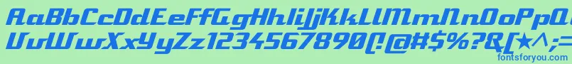 StaromatItalic Font – Blue Fonts on Green Background