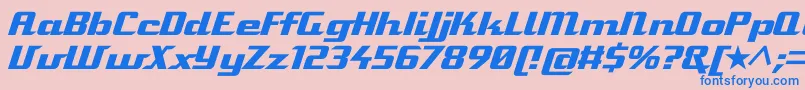 StaromatItalic Font – Blue Fonts on Pink Background