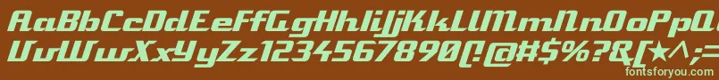 StaromatItalic Font – Green Fonts on Brown Background