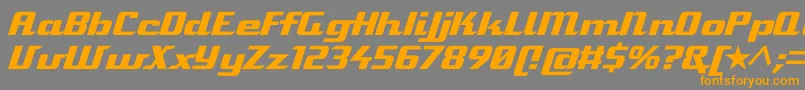 StaromatItalic Font – Orange Fonts on Gray Background