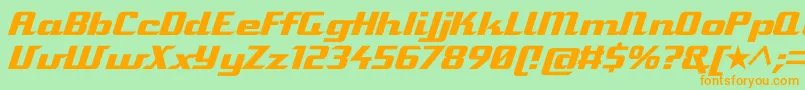 StaromatItalic Font – Orange Fonts on Green Background