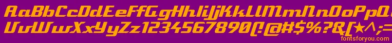 StaromatItalic Font – Orange Fonts on Purple Background